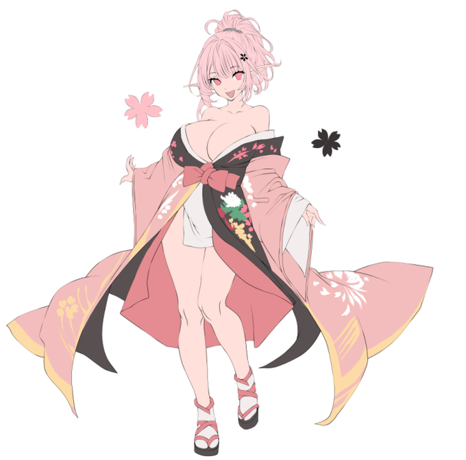 ろたぷと予定の桜エルフさん進捗 