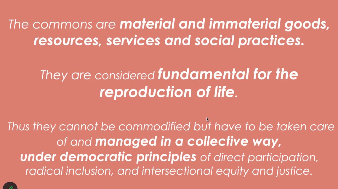 @yolandehendler @habitat_intl #Commoning provides a concrete tool for: ✊🏼putting the social and environmental function over commodification ✊🏼tackling pressing challenges: socio-economic inequality and ecological crisis Find out more👉🏼right2city.org/2022-urban-oct…