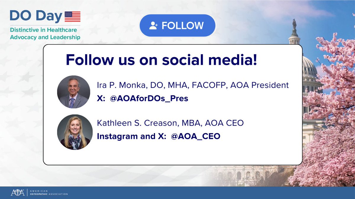 It's National Osteopathic Medicine Week! 

Show the world you are #DOProud by celebrating the unique approach DOs bring to healthcare. 

Follow @AOAforDOs now!