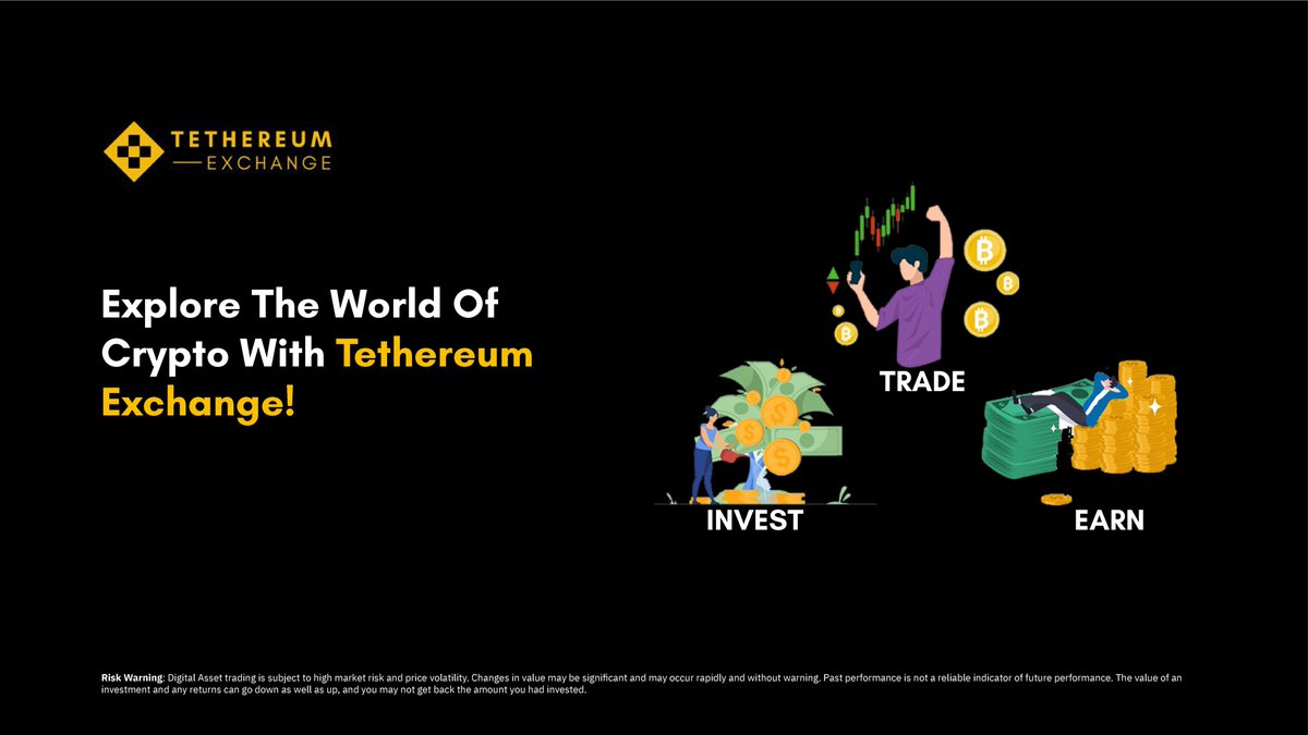 Dive into the crypto universe with Tethereum Exchange! 
Whether you’re trading, investing, or looking to earn, we’re your gateway to the possibilities of digital currency. 🌟 

#TethereumExchange #Crypto 
#Cryptocurrency #CryptoJourney