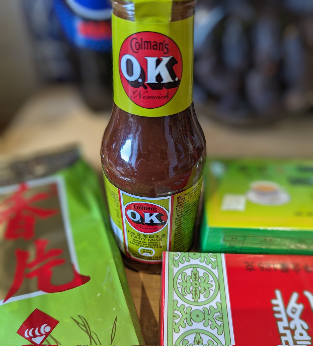 Picked up some O.K. Fruity Sauce in the Chinese supermarket. Haven't seen it in years...