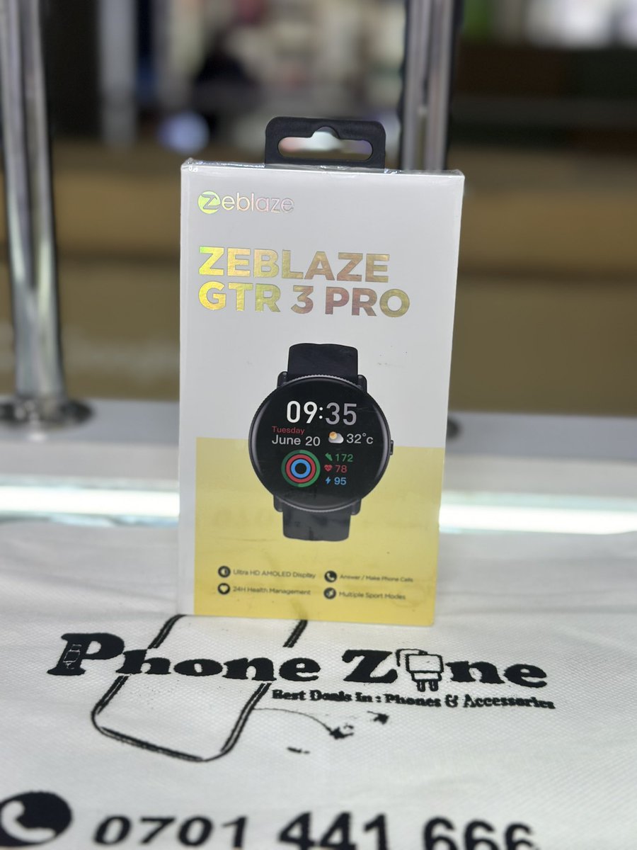 ZEBLAZE GTR 3 PRO Slim & Stylish Design Premium Stainless Steel Ultra HD AMOLED Display Hi-Fi Bluetooth Phone Calls 24H Health Management 100+ Workout Modes Kshs 5,500