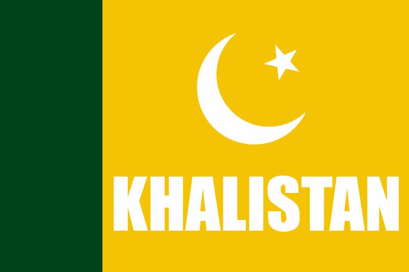 This is the real Khalistani flag. Made in Rawalpindi.