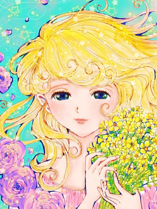 ⋯  キラキラ季節に⋯#カコイラスト  おはようございます  今日も良き日に 