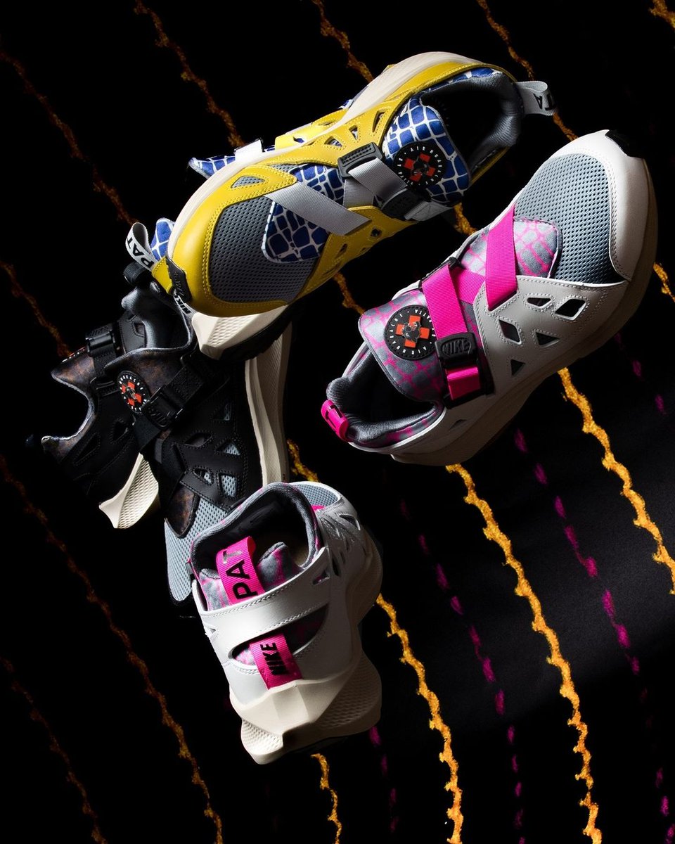 eebsp_'s tweet image. Là on parle ! Nike x @Patta_NL se retrouvent sur une collection running complète et surtout sur cette Air Huarache Plus qui sera dispo sur le shop 🇳🇱 le 26 avril et le 2 mai sur l'App Nike consacrée aux souliers de sport. 👀
Vous en dites quoi ?

#eebsp #patta