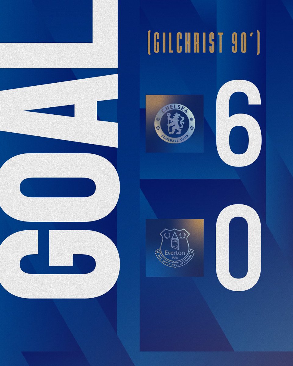 GILCHRIST! HIS FIRST GOAL FOR CHELSEA!!!

🔵 6-0 🍬 [90] #CFC | #CheEve