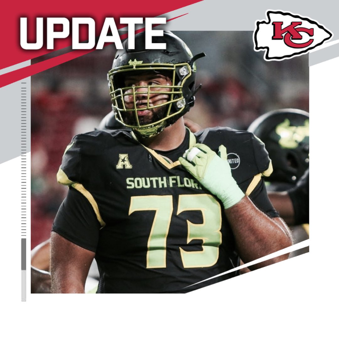 The #Chiefs are hosting South Florida OT Donovan Jennings on a pre-draft visit tomorrow, per Aaron Wilson.