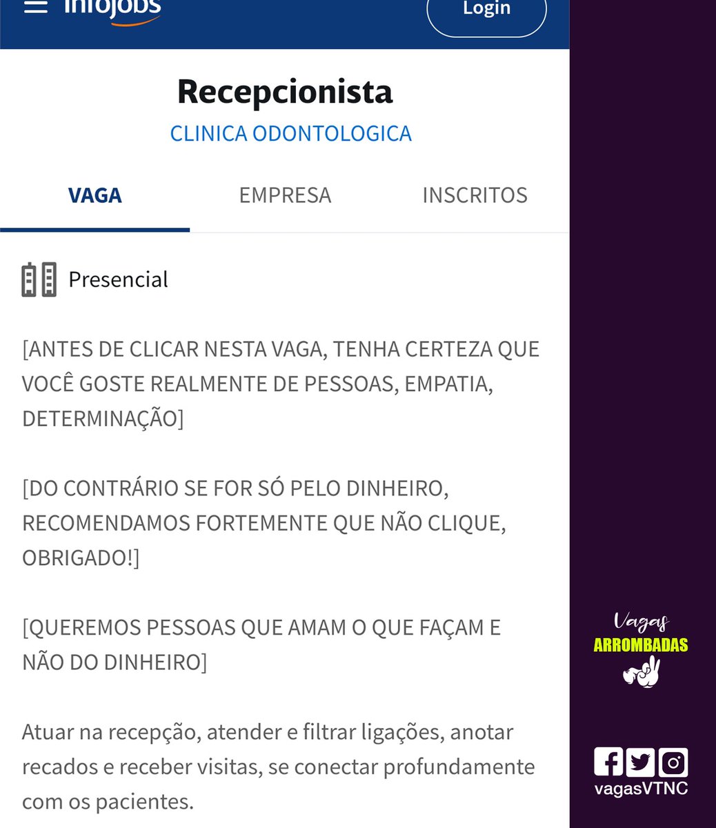Vagas Arrombadas tweet media