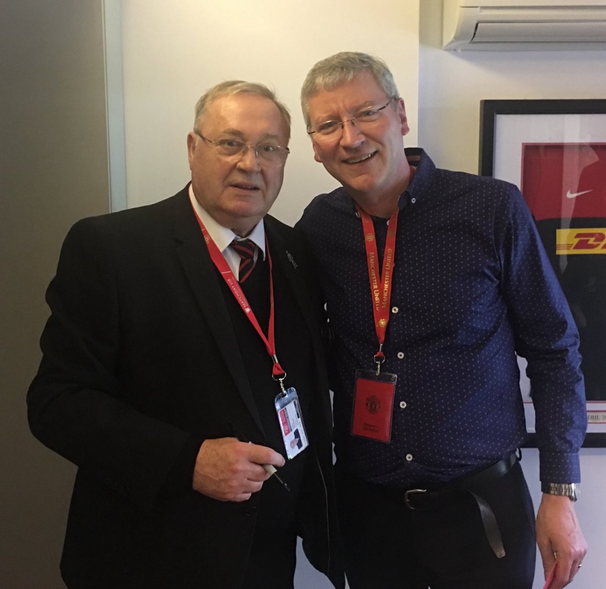 15th April 2018, Jazz and I had been invited in to the DHL box at Old Trafford for the 0-1 defeat to WBA. Despite the disappointing result at least I got to meet two of my all time hero’s in Pancho and Jimbo! Also met Alan Halsall from Corrie plus a few other legends. #MUFC #UTFR