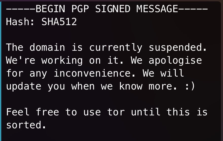 Breach Forums domain suspended.