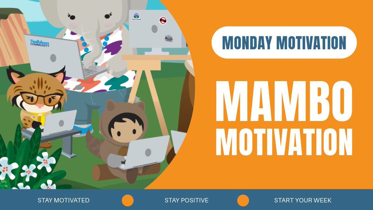 Motivate yourself this week by taking on the featured Trailhead Quest for the month and a chance to win a cert voucher.
trailhead.salesforce.com/users/strailhe… 

#MondayMotivation #MamboMotivation #Salesforce