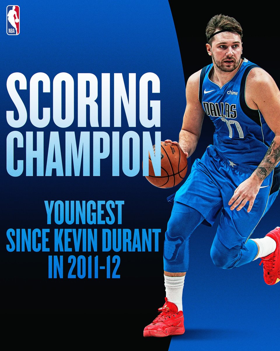 THE YOUNGEST SCORING CHAMP IN 12 YEARS. 33.9 points per game for @luka7doncic!