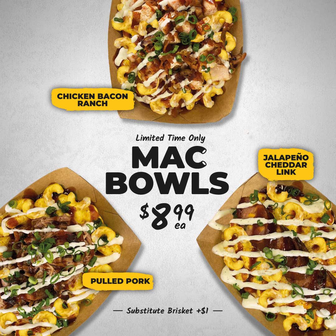 You asked, we answered. Our most popular Mac Bowls are BACK BABY! They won't be here for long so don't miss your chance to try this fan favorite. 🧀 Order Online | billysimsbbq.com