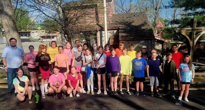 Our junior high choir won first place in their division at "Music at the Parks" at Six Flags-St. Louis this weekend! We are incredibly proud of our talented students and their director, Mr. Cole Barton!