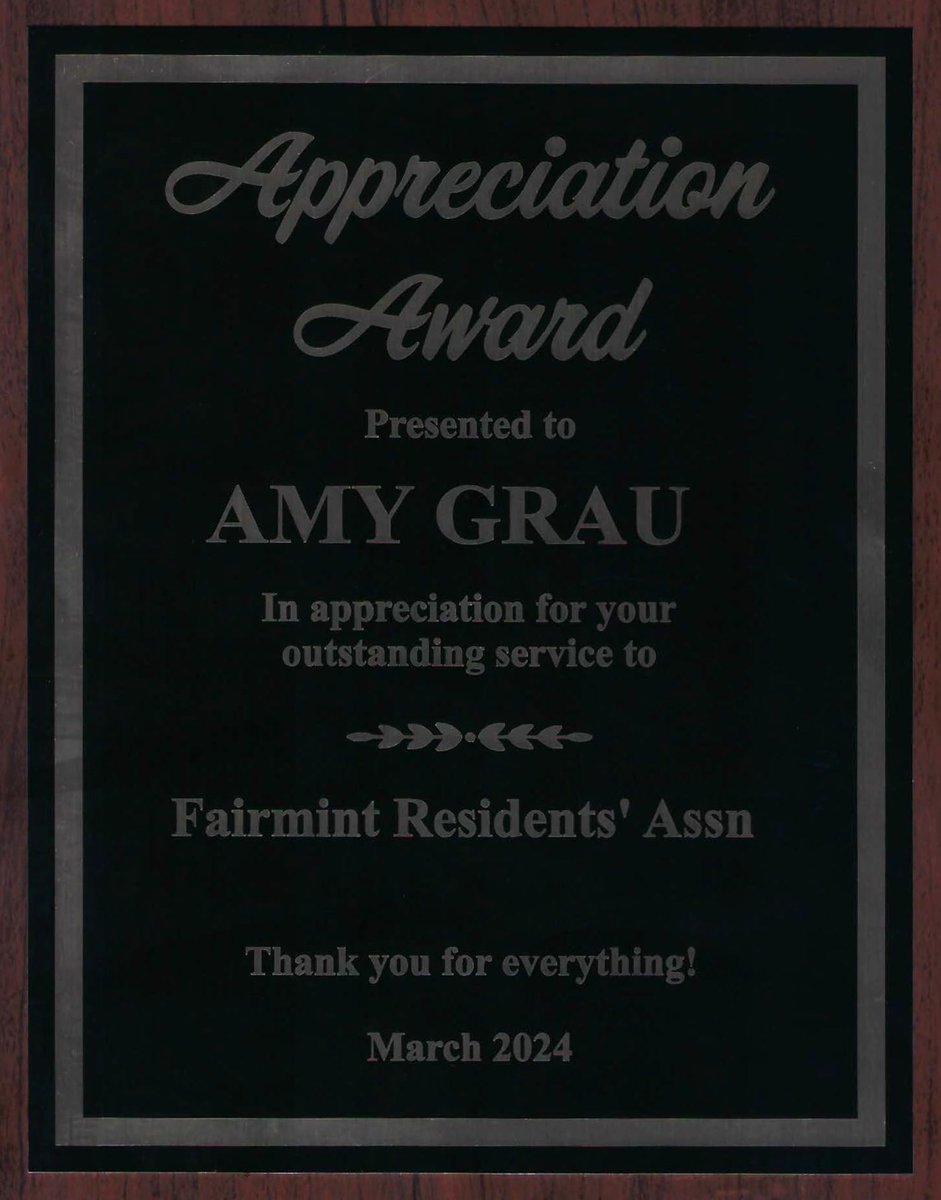 Not all heroes wear capes! Some write newsletters, send emails, create spreadsheets, administer socials, and provide design services at no charge. My HOA recently presented me with a plaque recognizing my contributions. It was a nice and appreciated gesture! #givewhereyoulive