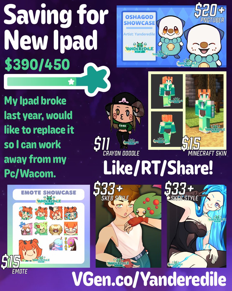 If anyones looking for art rn hit me up!

💚&amp; 🔄 Please!
