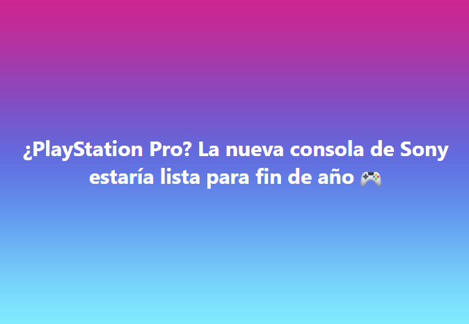 parentesis's tweet image. Sony se prepara para lanzar la PS5 Pro, una versión mejorada de su consola actual, potencialmente a finales de este año. Este nuevo modelo, conocido como "Trinity", contará con un GPU más potente y una CPU ligeramente más rápida. 

#PS5Pro 🎮🚀#SonyGaming 🕹️💥#NextGenConsole 🌟🎲