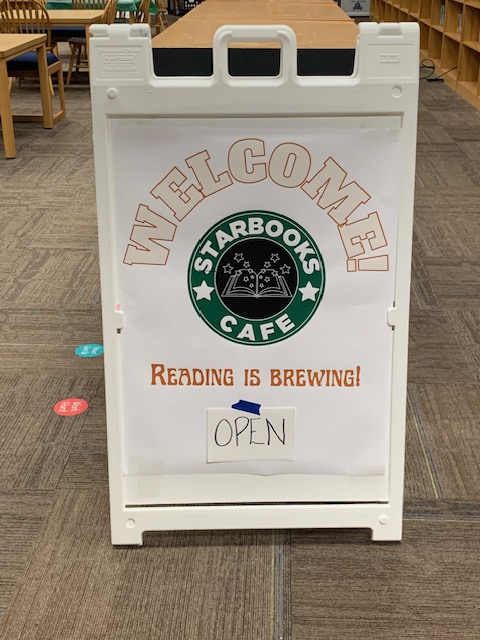 It's School Library Month! Our Media Specialist, Mrs. Young, hosted a Starbooks Cafe for our staff this past Friday to showcase new library books that were purchased to support our ELA, Math, and STEM standards.