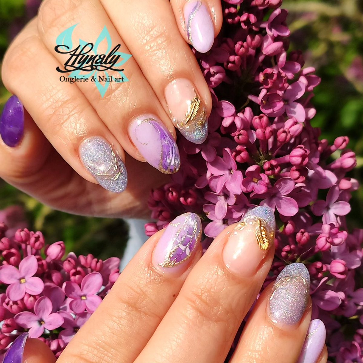 Lavander & feather theme

#nails #nailart