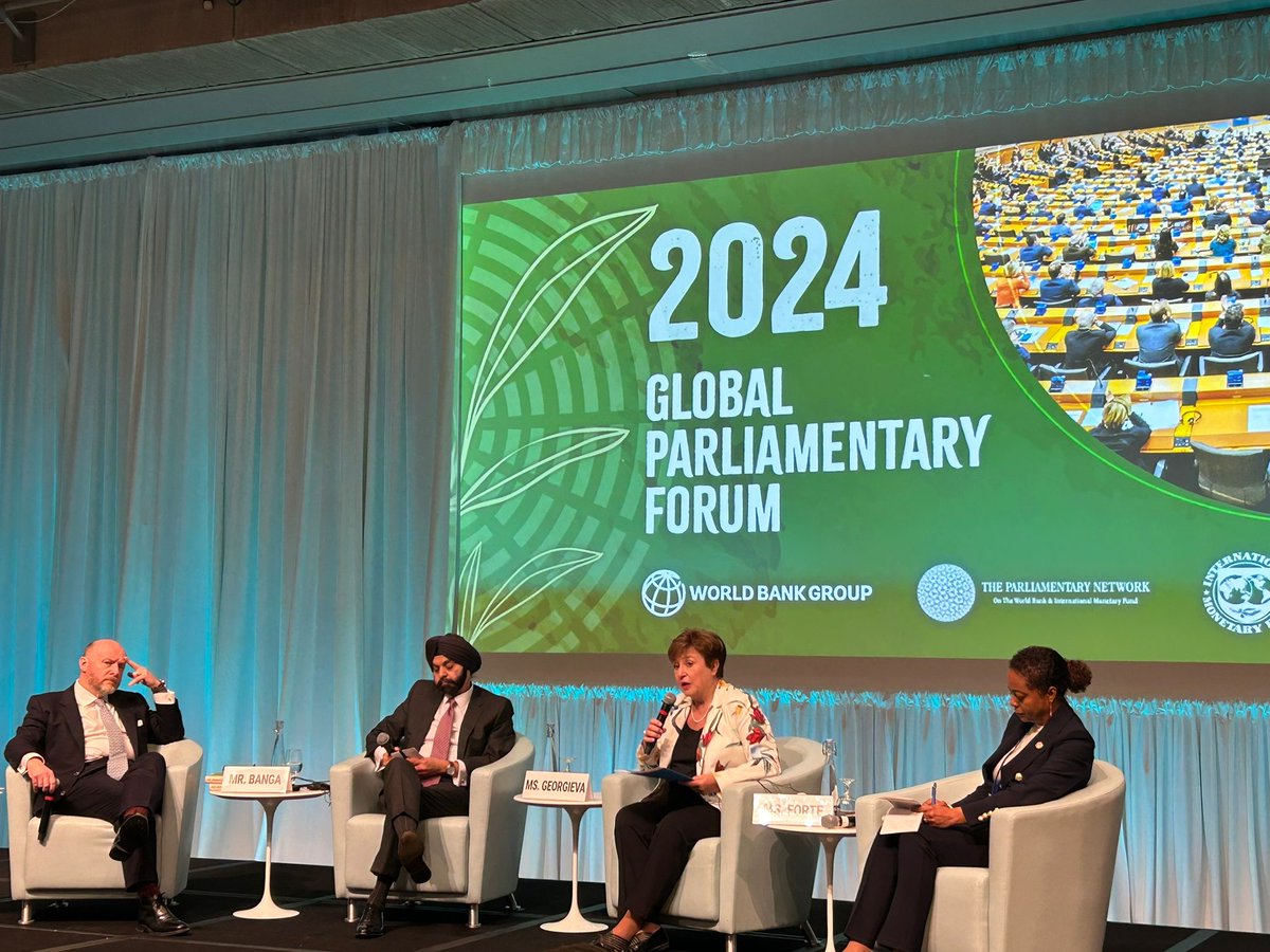 MalahooForteMP's tweet photo. An engaging & enriching exchange with @WorldBank #President #AjayBanga and #IMF #ManagingDirector #KristalinaGeorgieva at @ParlNetwork 2024 Global Parliamentary Forum #ActionForImpact https://t.co/axPXkhdOZm