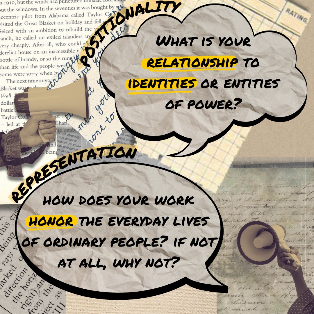 When archiving BIPOC communities/student activism, it's important to consider your position in relation to identities/entities of power and its effects on the communities you're serving and accountable to. Learn more about positionality and representation at the link in our bio!