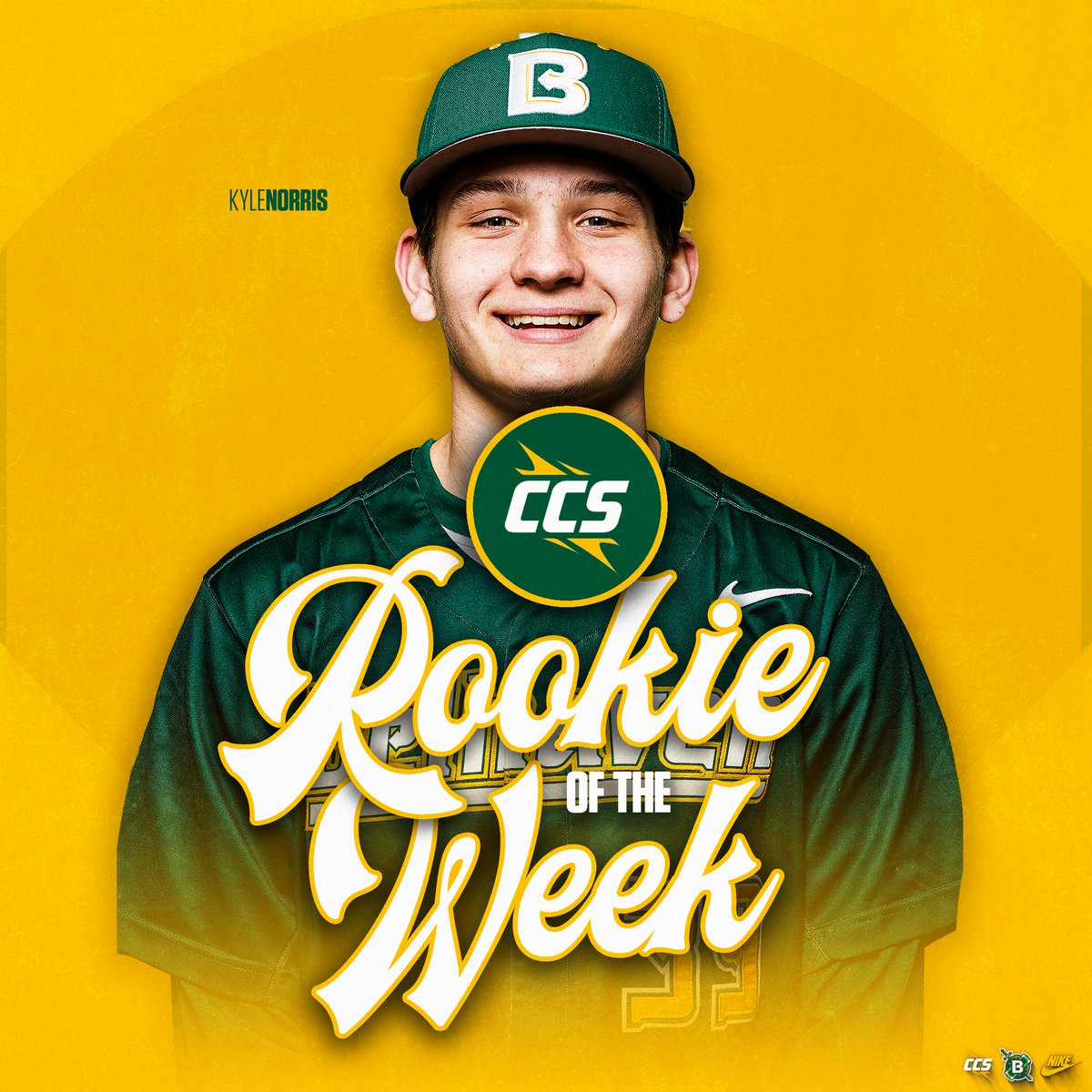 Belhaven Blazers (@belhavenblazers) on Twitter photo ๐๐๐ ๐๐จ๐จ๐ค๐ข๐ ๐จ๐ ๐ญ๐ก๐ ๐๐๐๐ค
Congratulations to Kyle Norris on being tabbed the <a href="/CCofSouth/">Collegiate Conference of the South</a> Baseball Rookie of the Week
๐ฐ | bit.ly/4424YSy
#GoGreen | <a href="/BelhavenBSB/">Belhaven Baseball</a> ๐๐๐ ๐๐จ๐จ๐ค๐ข๐ ๐จ๐ ๐ญ๐ก๐ ๐๐๐๐ค
Congratulations to Kyle Norris on being tabbed the <a href="/CCofSouth/">Collegiate Conference of the South</a> Baseball Rookie of the Week
๐ฐ | bit.ly/4424YSy
#GoGreen | <a href="/BelhavenBSB/">Belhaven Baseball</a>
