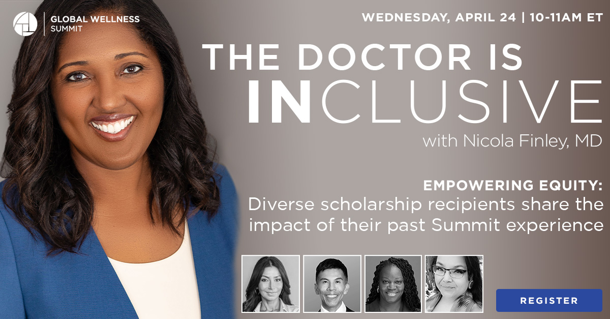 Join Dr. Finley for an engaging conversation with scholarship recipients  Demetria Bolden, Jonathan Imperial, Stella Vidal and Theodora WarriorHealy. Register today: loom.ly/SB524es #webinar #globalwellness #wellness #community #representation