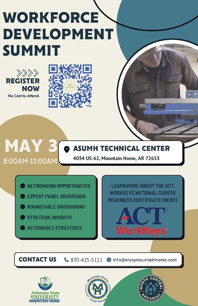 Do you own a business? Do you want to learn about how MHPS is preparing your future workforce? We would love for you to attend the Economic Develop Summit on May 3 from 8:00-11:00 at ASUMH Tech Center and start your partnership with us in becoming a Work Ready Community.