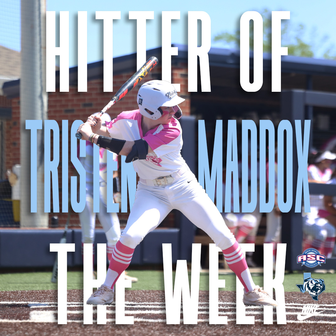 Congrats to Tristen Maddox for being named ASC Hitter of the Week!

#TexasTigers #ValorGals