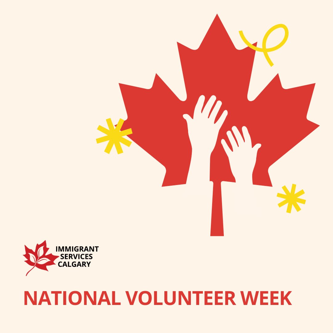 It's National Volunteer Week! This week, we celebrate YOU! 🎉 At @ISCyyc, we're immensely grateful for our volunteers. Your time and commitment make a world of difference in the lives of newcomers to our community. #NationalVolunteerWeek #ThankYouVolunteers