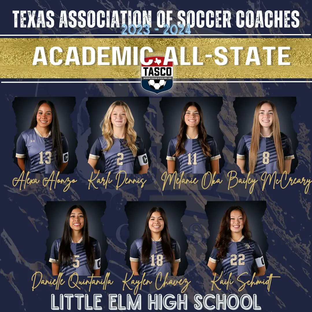 Last but not least! TASCO Academic All-State! Adding a few more girls that are taking care of business on and off the field. Congrats!