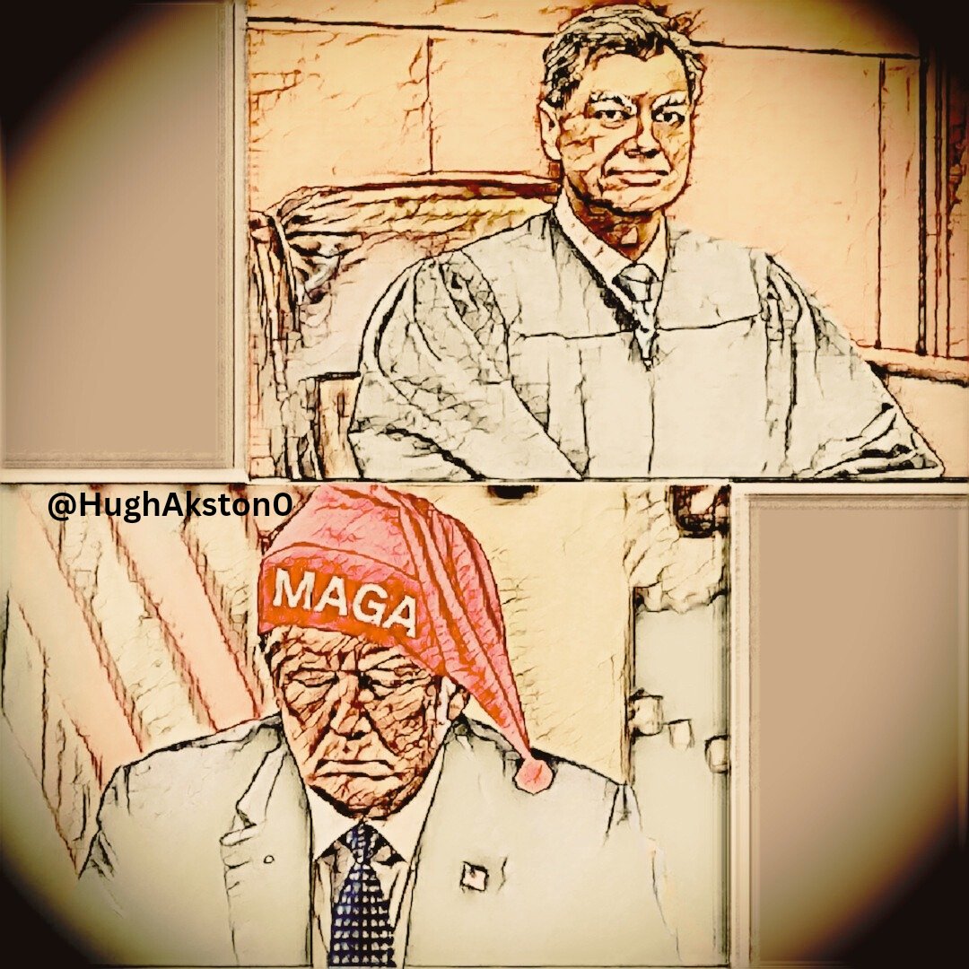 🚨BREAKING 🚨 Judge Merchan holds Donald Trump in contempt after donning a MAGA sleeping cap in court and dozing off. 'This is a kangaroo court, not night court,' yelled Mechan. #SleepyDonald