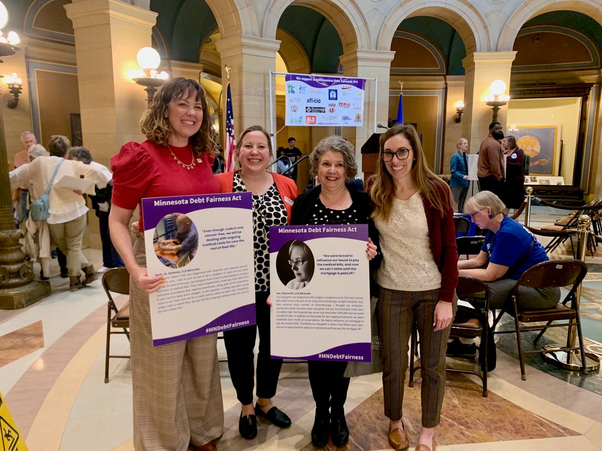 'We're supposed to have health insurance but really the insurance that saved us was our friends and family.' Barb, an LLS advocate, shared her family's experience with medical debt with @FOX9 today at the #mnleg. Hear more at 5 & 6 tonight in the Twin Cities. #MNDebtFairness