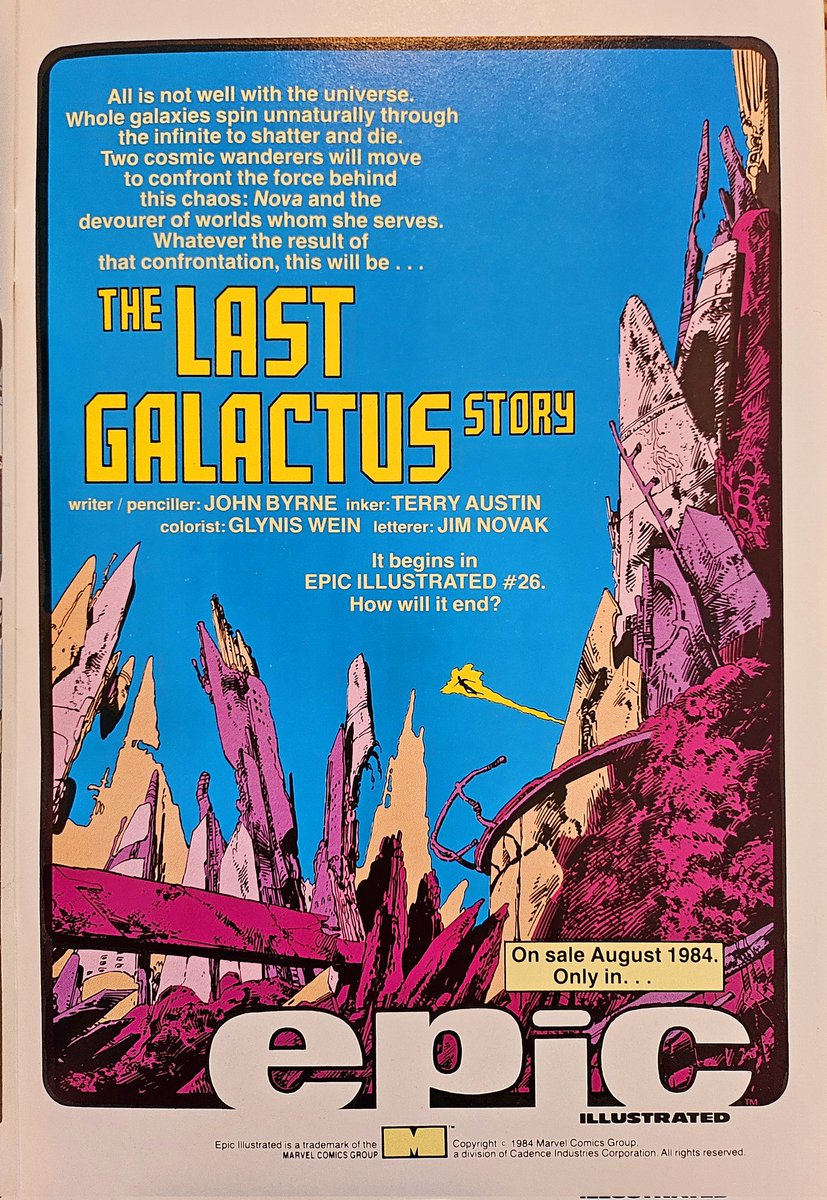 The Last Galactus Story, by John Byrne. 'How will it end?' Still wondering, forty years later... #Galactus #silversurfer