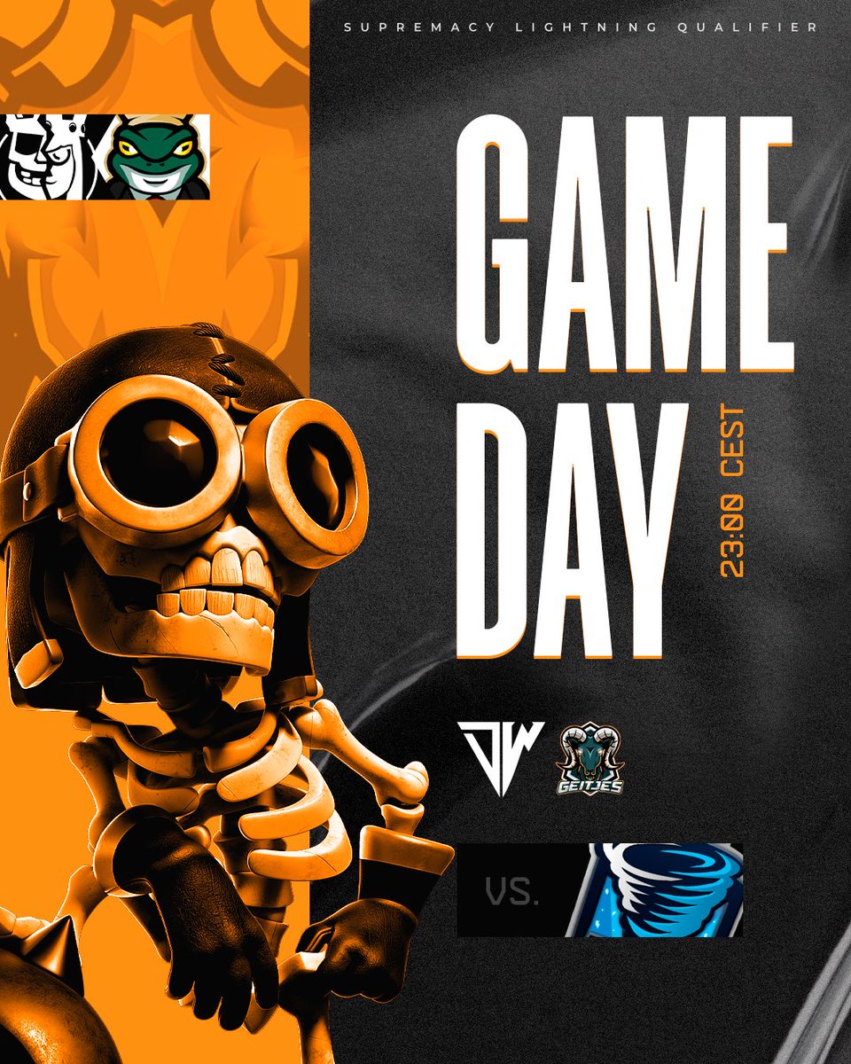 Geitjes1's tweet photo. #ClashRoyale | Matchday Q1 π¨
Today we kick of our journey in Supremacy League. Our first test will immediately a difficult one, but we are going to do our best. We are ready to fight!
π @CR_Supremacy
βοΈ Round 1 Qualifier 1
π @AGD_eSports
β° 23:00 CEST
#Geitjes #Goats π³π±π©πͺ https://t.co/dGoJM77hwQ