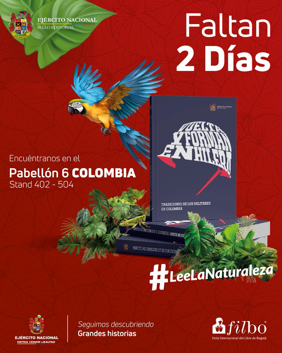 #LeeLaNaturaleza | Nos estamos preparando para compartir con Colombia y el mundo nuestras novedades en generación de conocimiento. #EjércitoEnLaFilbo #FILBo2024 @ejercito_cedoc
