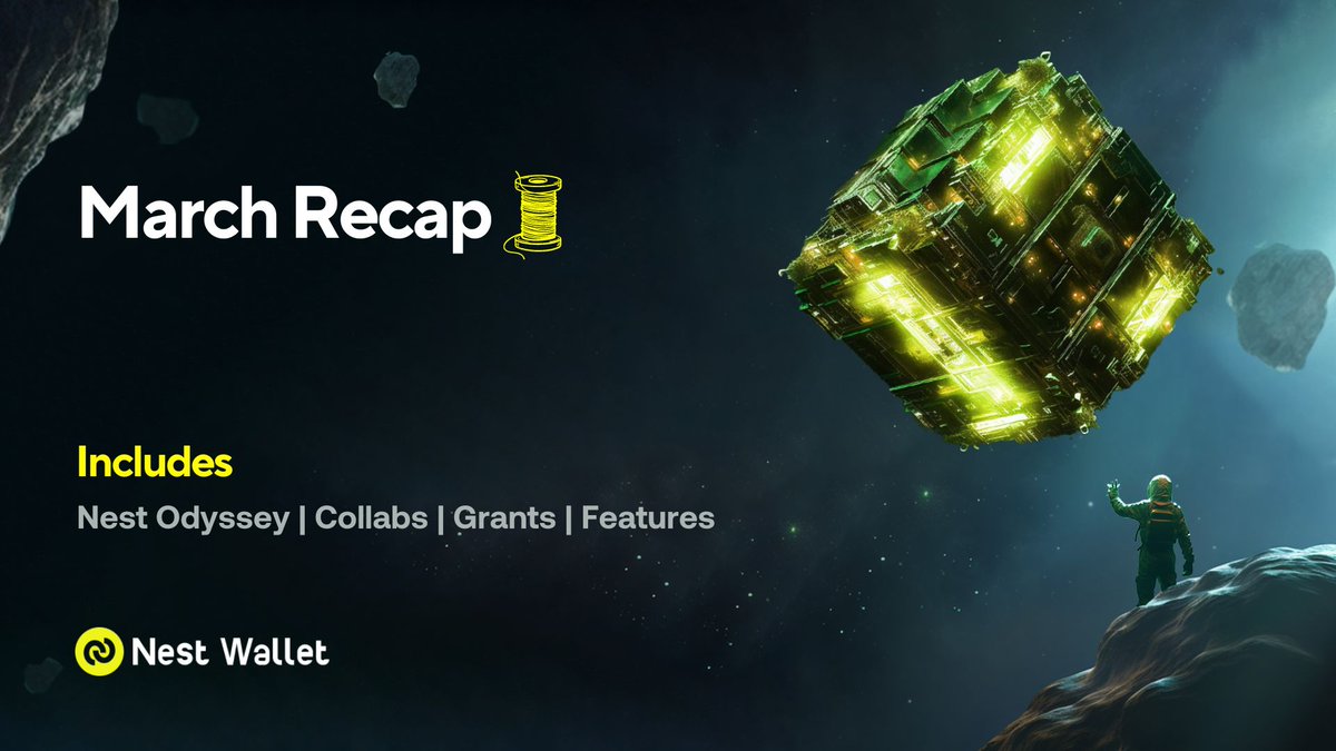 nestwalletxyz's tweet photo. 𝐍𝐞𝐬𝐭 𝐖𝐚𝐥𝐥𝐞𝐭 𝐌𝐚𝐫𝐜𝐡 𝐑𝐞𝐜𝐚𝐩

We've seen thrilling developments including new chain support, partnerships, user growth, grants, and Nest Odyssey questing. 

Explore the highlights! 🧵⤵️ https://t.co/LfpqgxqX5q