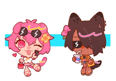 summer time....and the living's easy from left to  Yuer, Tangli, Natto, and Moyashi 