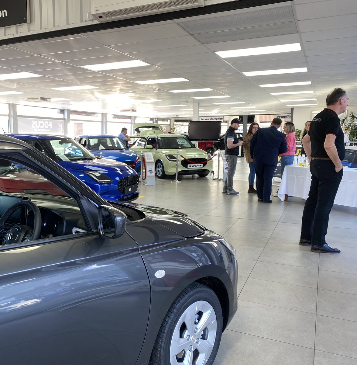 daniellejh15's tweet photo. Something a little different for today - back in the @FocusMotorStore showroom helping the team launch the New Suzuki Swift.

The launch event continues over the course of the week, so if you didn’t get a chance to check it out tonight, make sure to pop in soon 🚙

#gooddifferent https://t.co/nekUqqeZvw