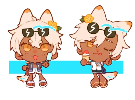 summer time....and the living's easy from left to  Yuer, Tangli, Natto, and Moyashi 
