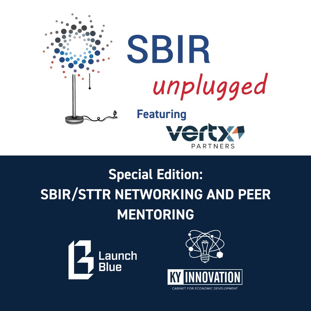 Launch Blue (@launchblueky) on Twitter photo Join us April 18th at 4:00 P.M. ET for our SBIR/STTR Networking and peer mentoring event with special guests Chris Ford and Greg Green of <a href="/VertxPartners/">Vertx Partners</a>.
Register Here➡️ ow.ly/i5hR50RgCjn Join us April 18th at 4:00 P.M. ET for our SBIR/STTR Networking and peer mentoring event with special guests Chris Ford and Greg Green of <a href="/VertxPartners/">Vertx Partners</a>.
Register Here➡️ ow.ly/i5hR50RgCjn