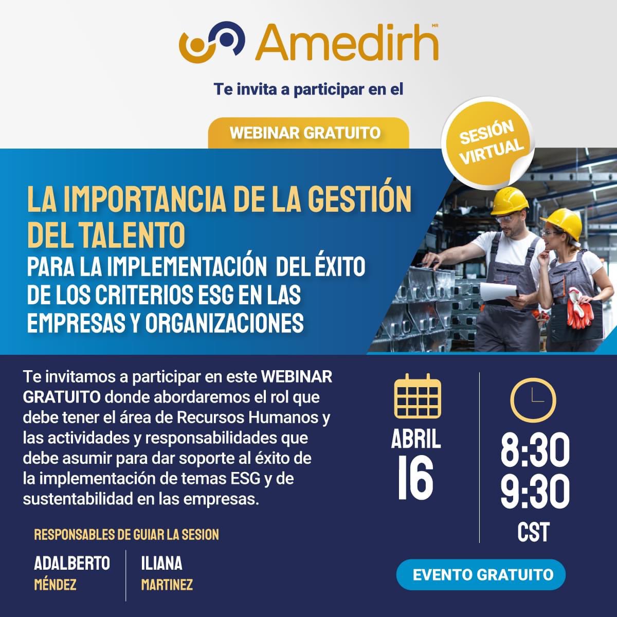 ADALSAMMA's tweet image. Mañana, desde @BWiseRBC, mi socia Iliana Martínez y yo, estaremos con la @Amedirh_ hablando sobre #ESG y #RecursosHumanos. ¡Los Esperamos!

En #BWise, nos especializamos en proveer Soluciones Legales Sostenibles #SustainableLegalSolutions