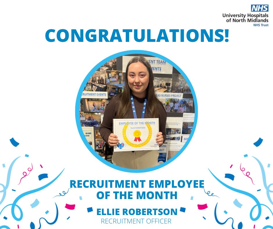 EMPLOYEE OF THE MONTH📣 Congratulations to Ellie Robertson! Ellie joined the Recruitment Team as an Administrator and has recently progressed to a Recruitment Officer within the team! Well done Ellie, you’re doing great!👏😃🌟 #MyUHNMcareer⭐️