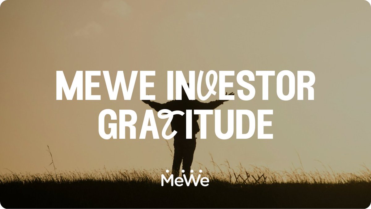 We've been touched by the response to our community investment round & the positive stories you’ve shared. 🫶 Check out what our new investors are saying & secure your stake in MeWe today at wefunder.com/updates/172500