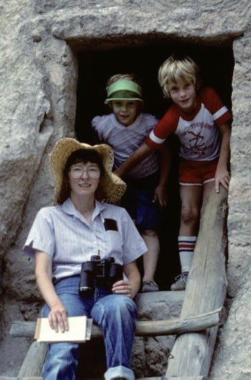 In northern New Mexico with mom and sister, 1980 or so.