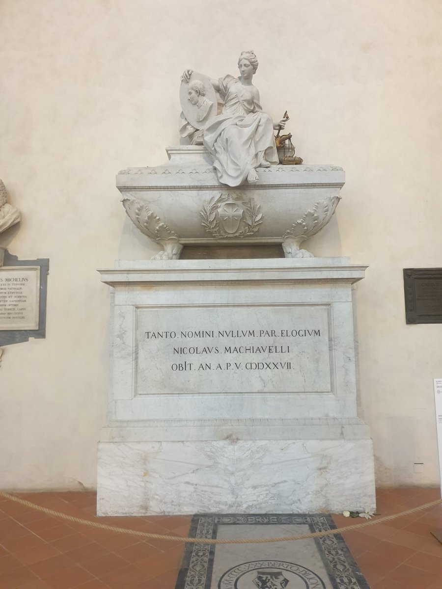 Tombs in Santa Croce Florence: Rossini 1792-1868 Galileo 1564-1752 Michelangelo 1475-1564 Machiavelli 1469-1537