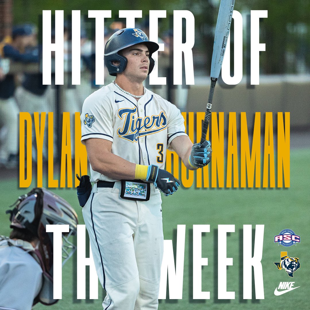 Congratulations to Dylan Burnaman on being named ASC Hitter of the Week!

#TexasTigers