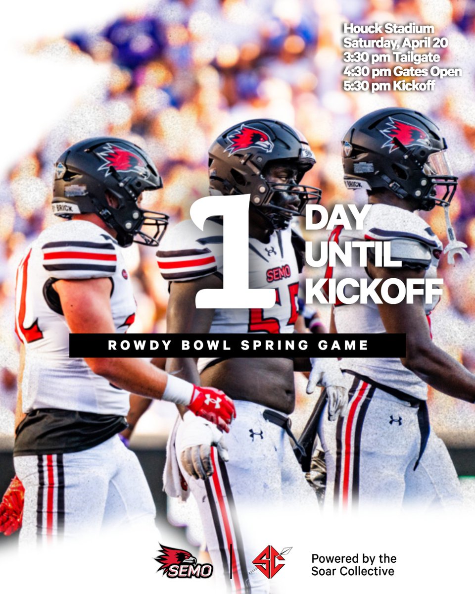 ONE. MORE. DAY. 🙌 🎟️ SEMORedhawks.com/RowdyBowl #FeelinRowdy