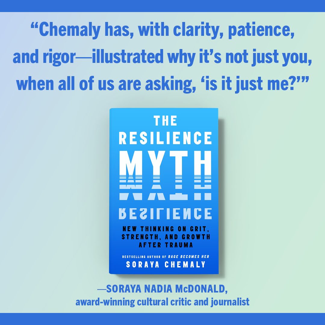 The Resilience Myth is out next month! I’m truly honored that @SorayaMcDonald took valuable time to read it and to share these words. Preorders are a thing in publishing and always appreciated simonandschuster.com/books/The-Resi…