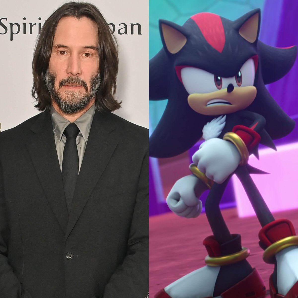 THR's tweet photo. Keanu Reeves has officially been cast as Shadow the Hedgehog in #Sonic3. He joins Jim Carrey, Ben Schwartz, Colleen O'Shaughnessey and Idris Elba in the ensemble https://t.co/XdWaHpQWgW https://t.co/1mjawEKUnj